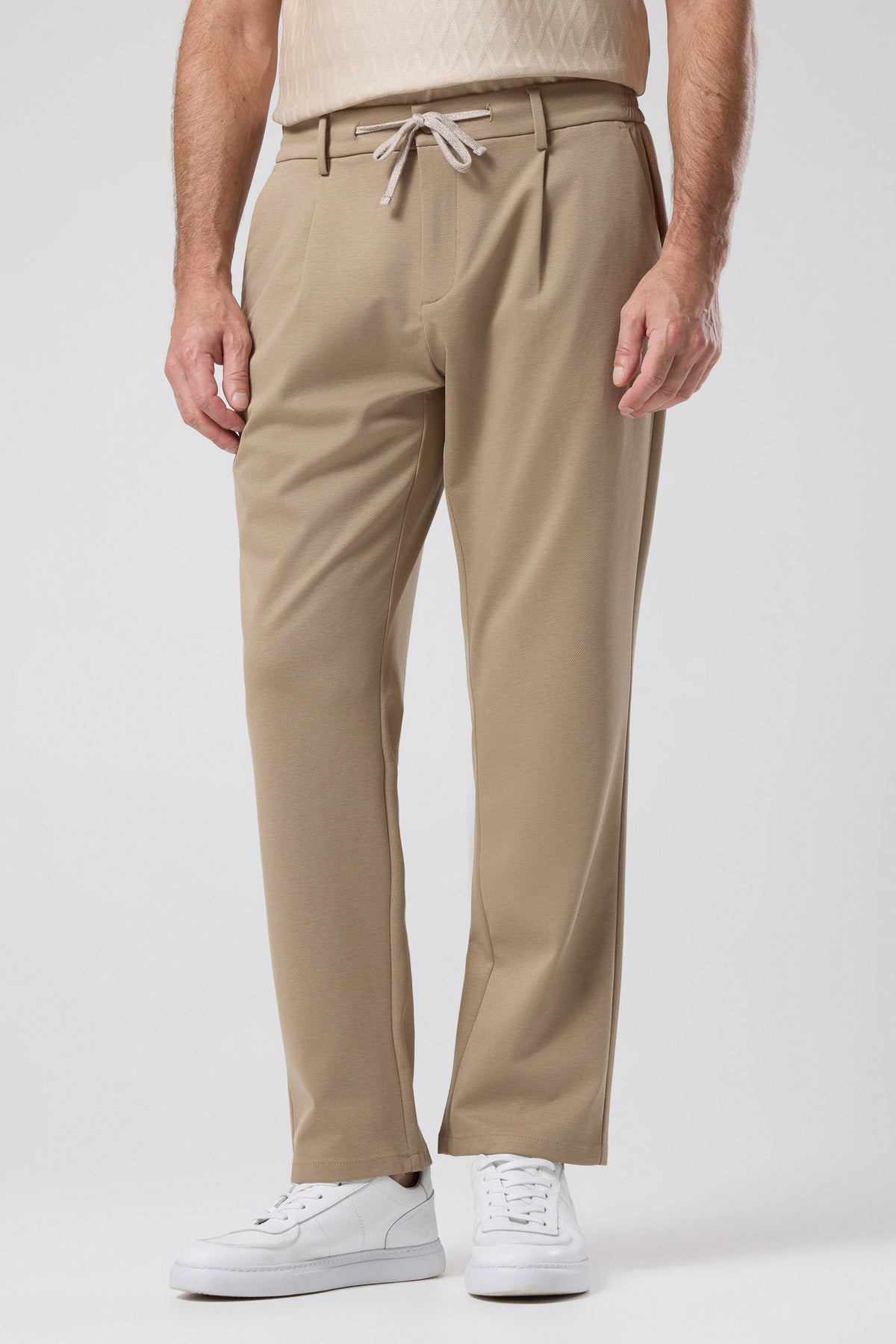 Bağcıklı Pileli Pantolon - PNT-6094-BEIGE-30 - PNT-6094-BEIGE-30_1