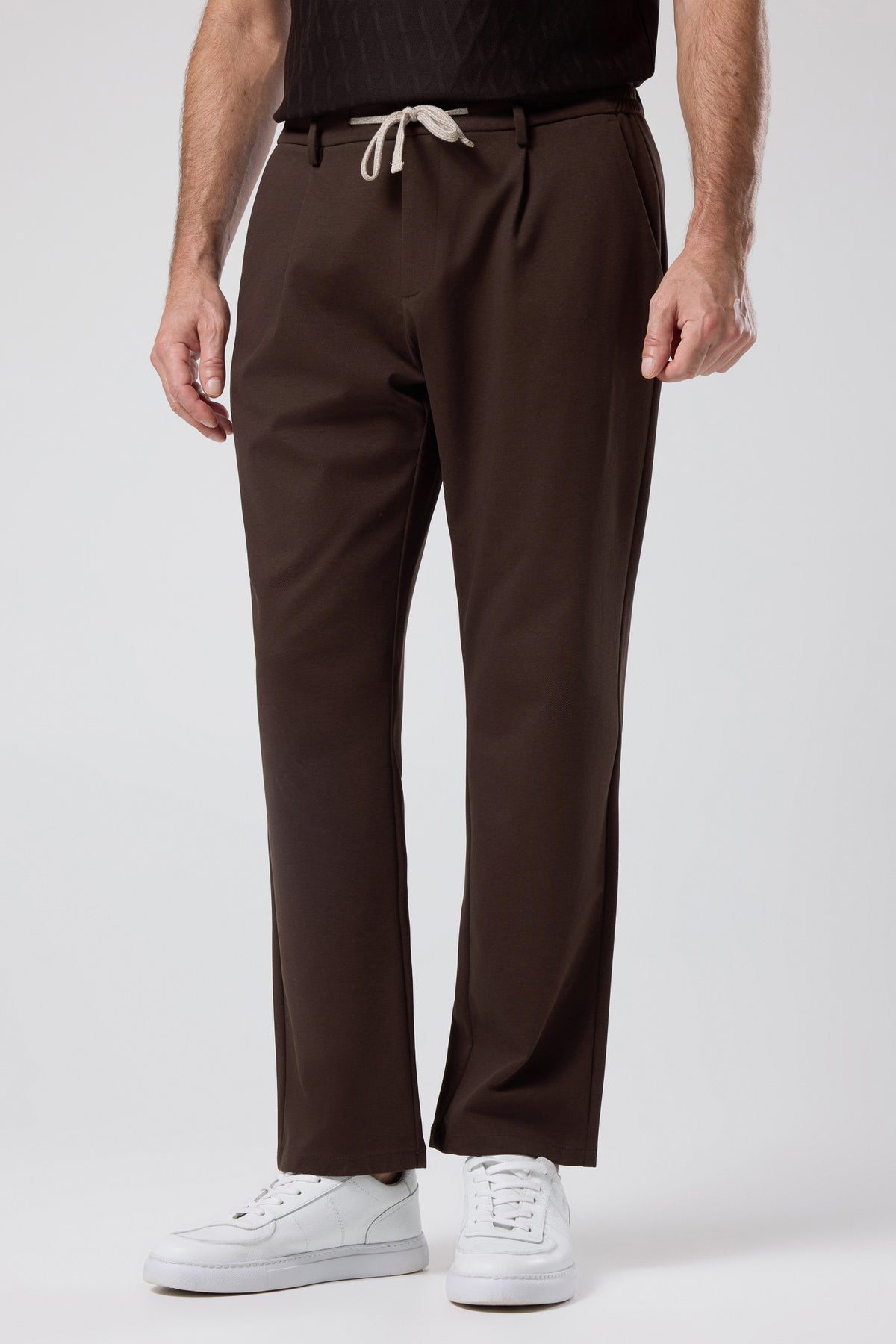 Bağcıklı Pileli Pantolon - PNT-6094-BEIGE-30 - PNT-6094-BEIGE-30_6