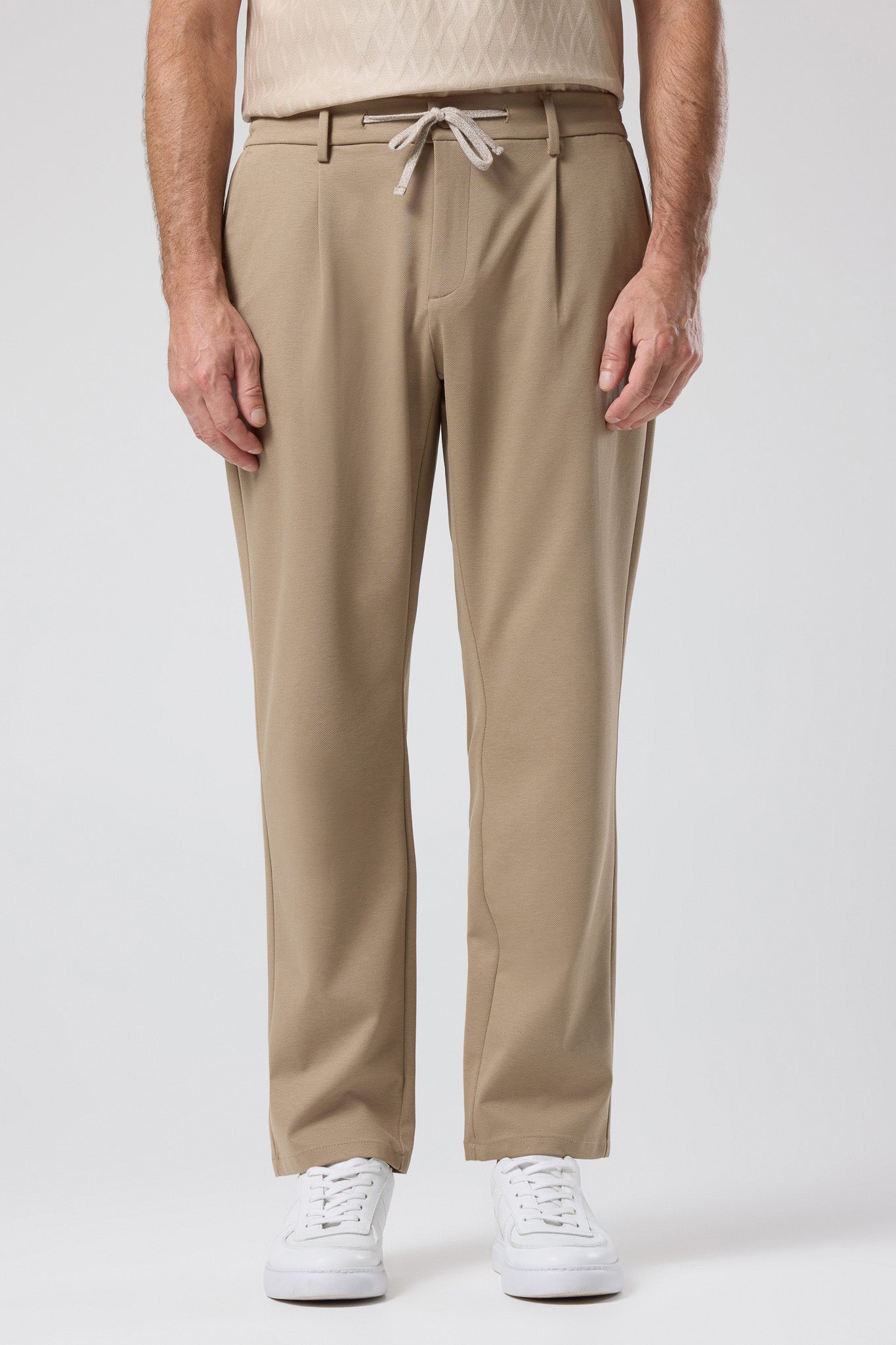 Bağcıklı Pileli Pantolon - PNT-6094-BEIGE-30