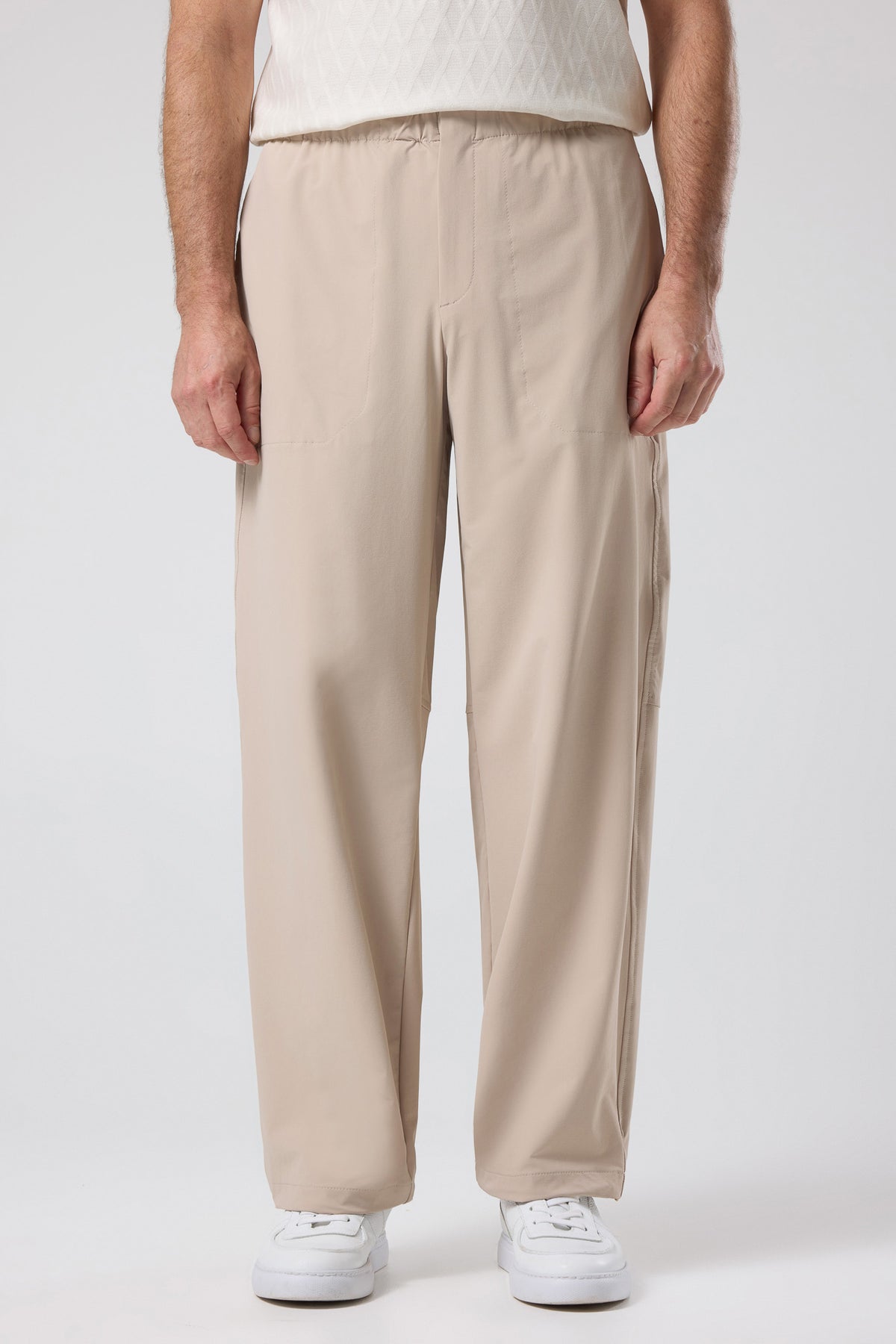 Elastik Belli Rahat Kesim Pantolon - PNT-6096-BEIGE-30