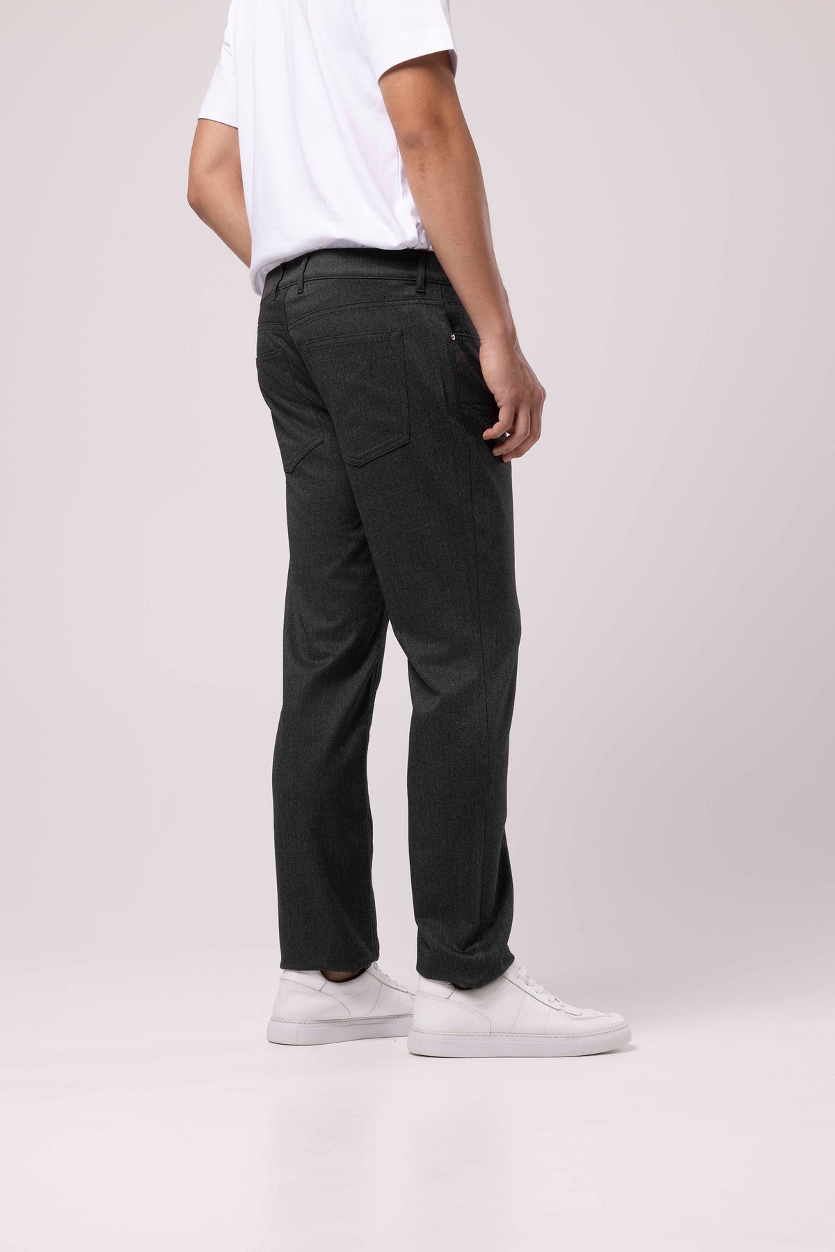 Straight-Leg Trousers with Classic Waist