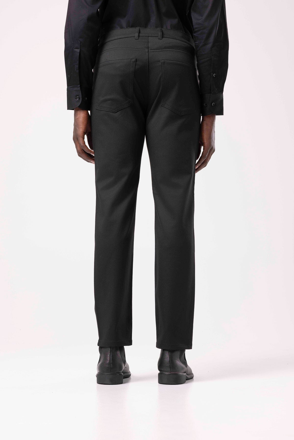 Straight-Leg Trousers with Classic Waist