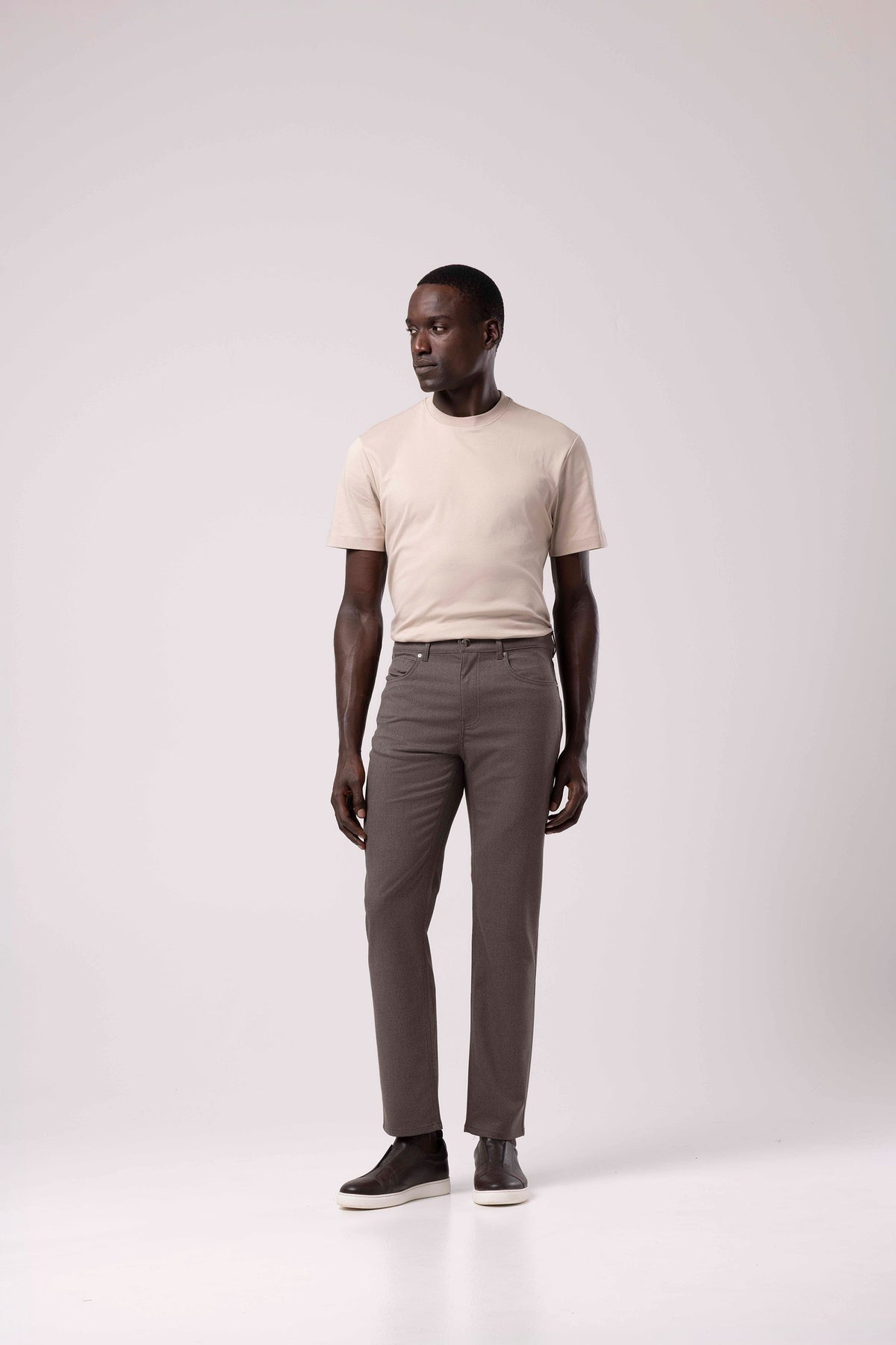 Straight-Leg Trousers with Classic Waist