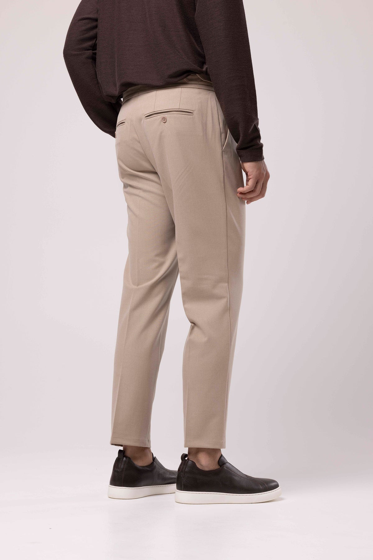 Pile Detaylı Kumaş Pantolon