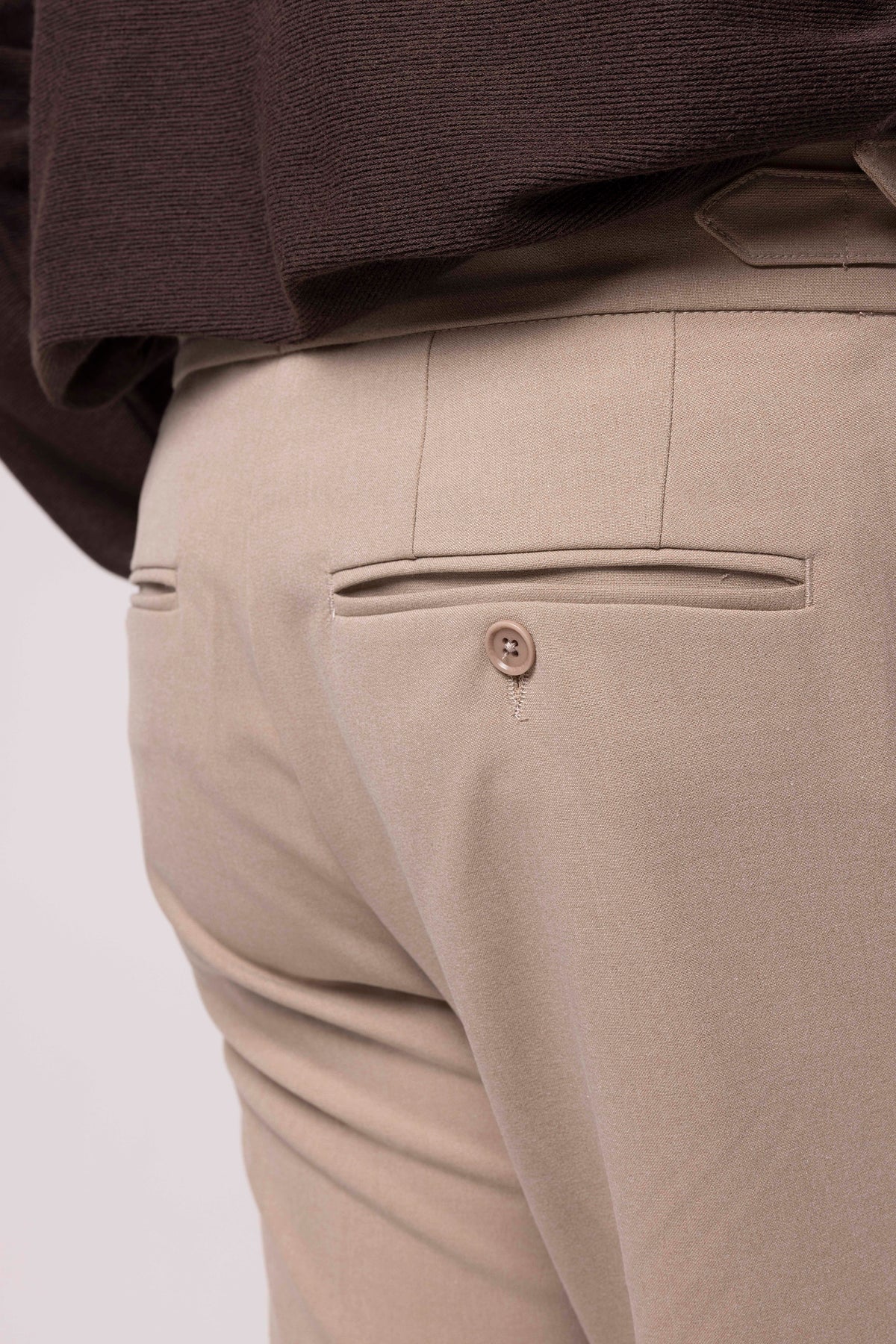 Pile Detaylı Kumaş Pantolon