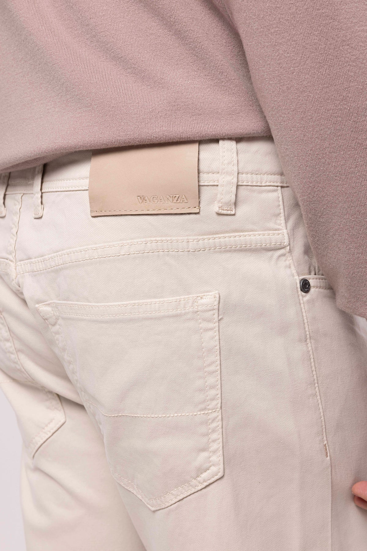 Straight-Leg Trousers with Buttoned Waist