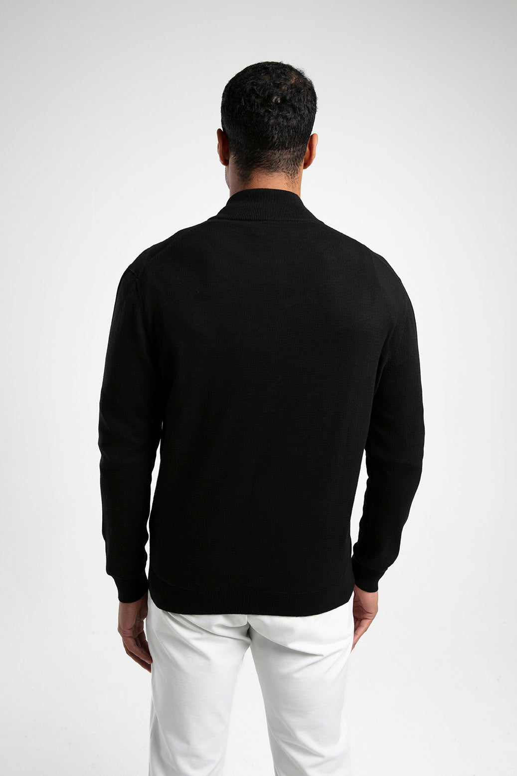 Fermuarlı Dik Yaka Triko Hırka