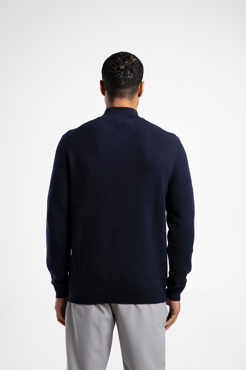 Yarım Fermuarlı Dik Yaka Triko