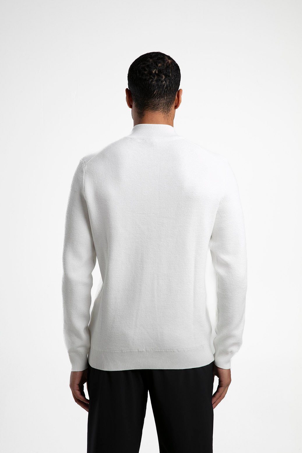 Yarım Fermuarlı Dik Yaka Triko