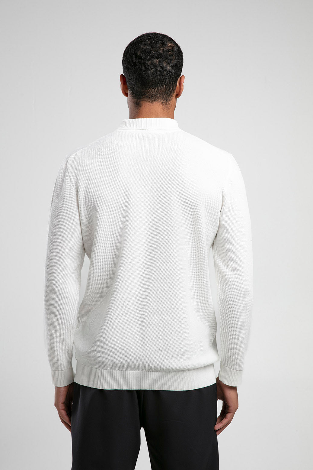 Yarım Fermuarlı Polo Yaka Triko