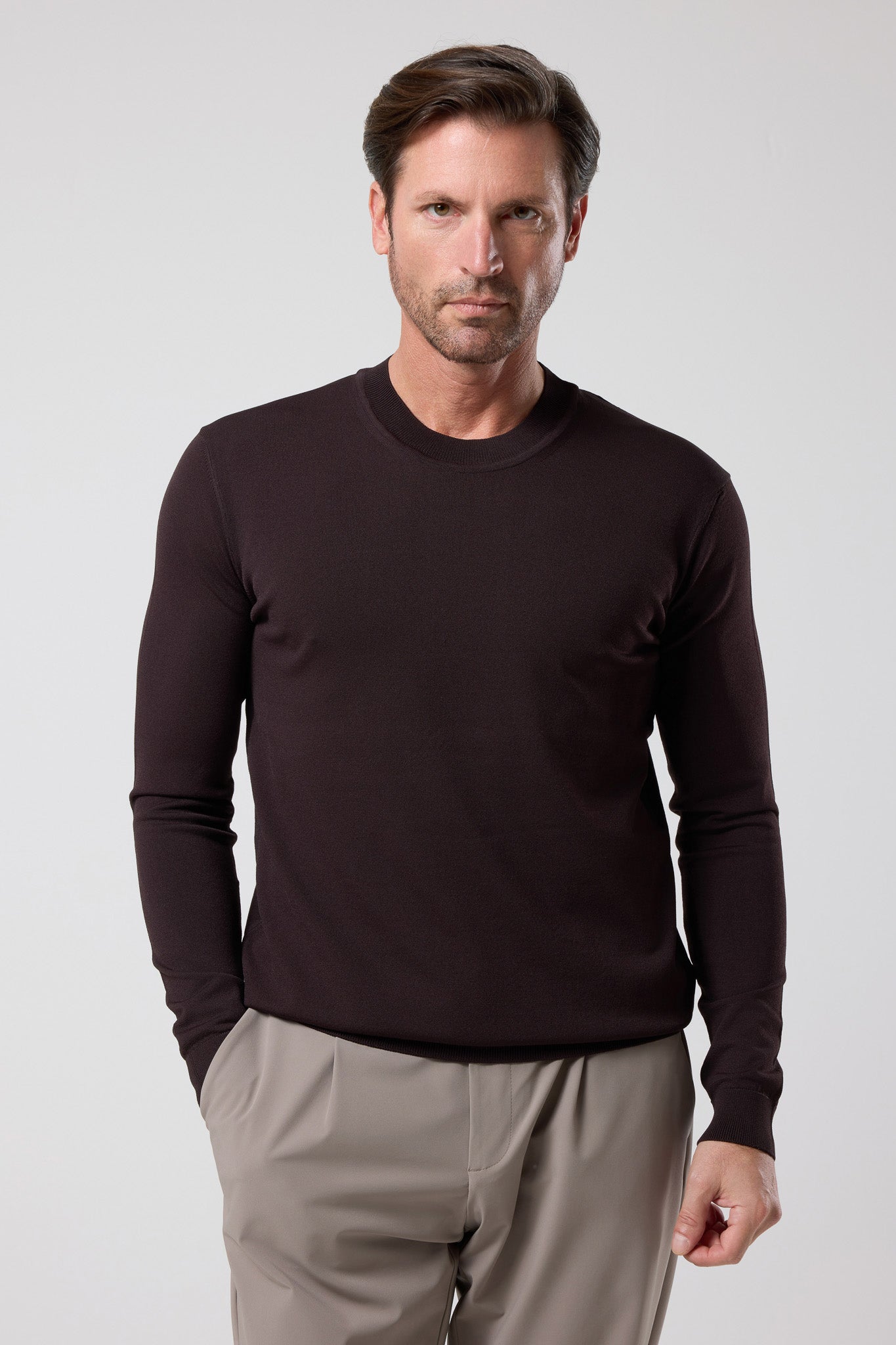 Bisiklet Yaka İnce Triko - TV-4057-BEIGE-S - TV-4057-BEIGE-S_6