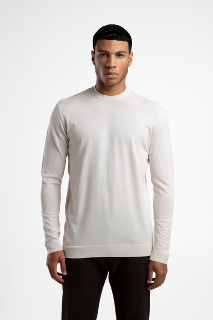 Bisiklet Yaka Düz Triko