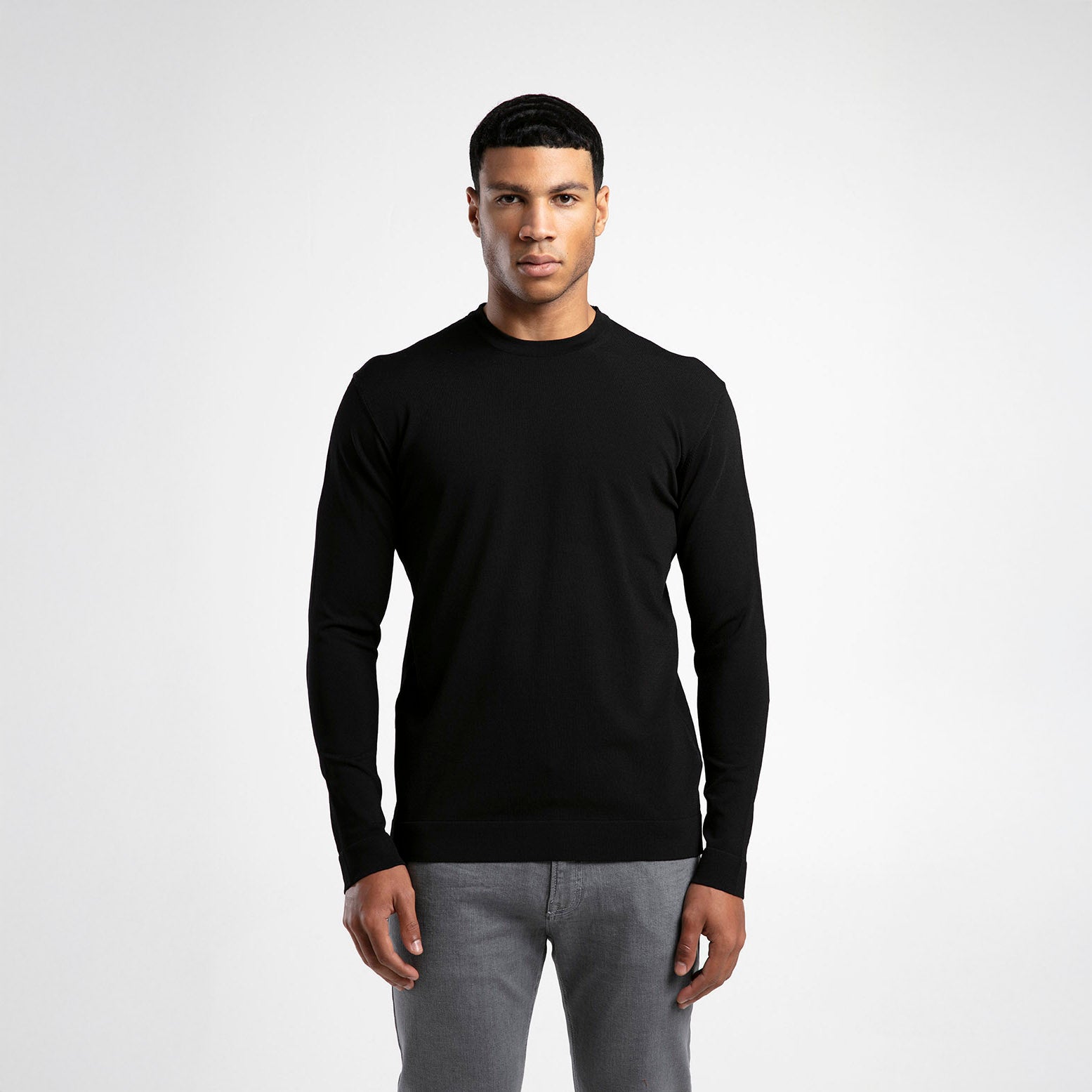 Bisiklet Yaka Düz Triko