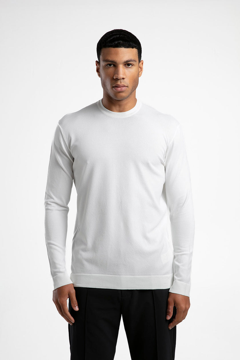 Bisiklet Yaka Düz Triko