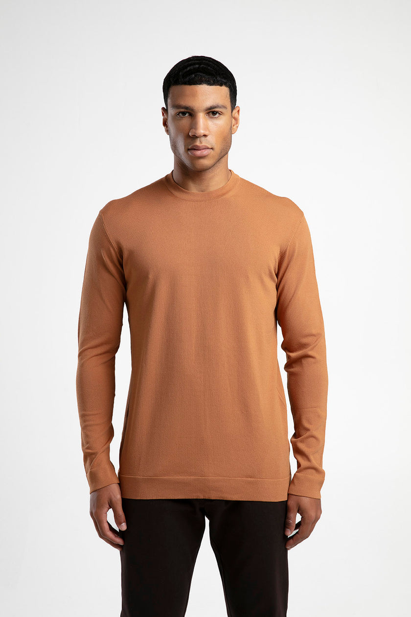 Bisiklet Yaka Düz Triko