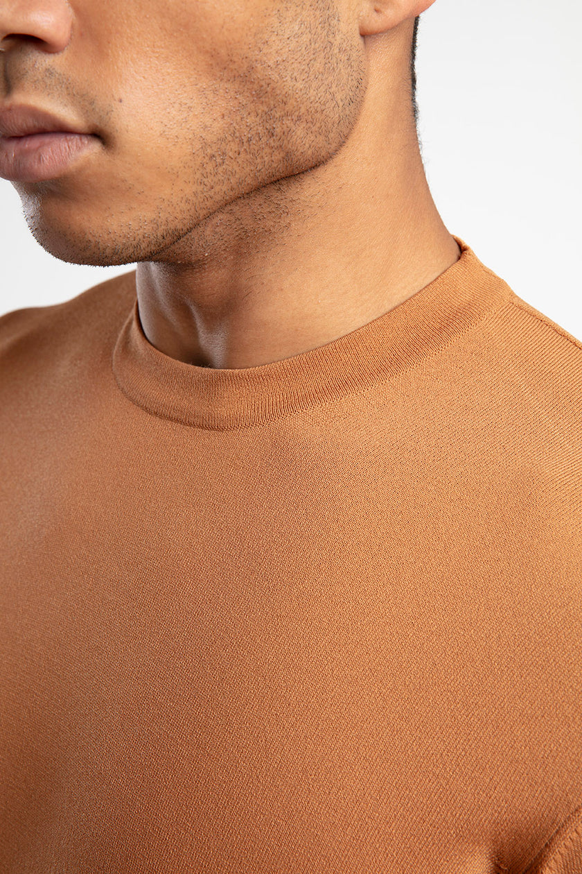 Bisiklet Yaka Düz Triko