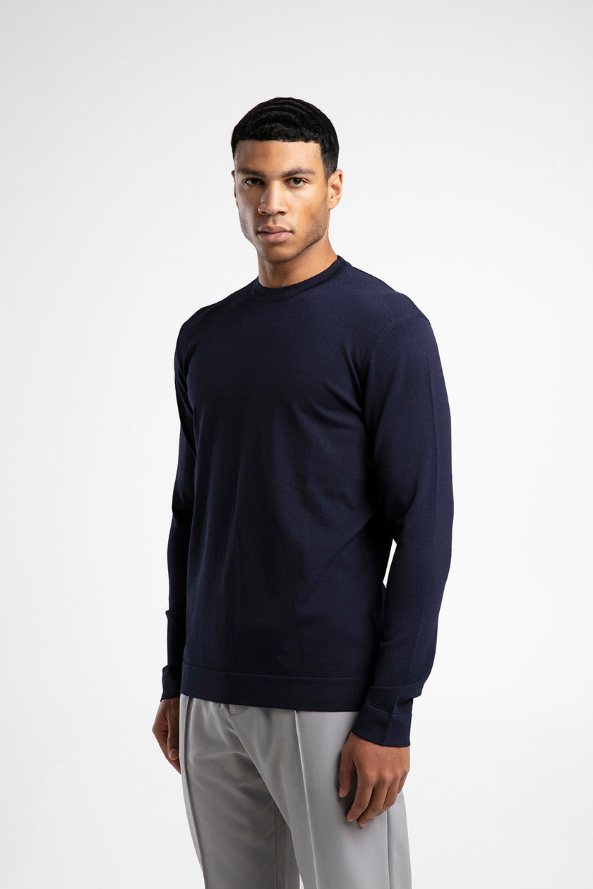 Bisiklet Yaka Düz Triko