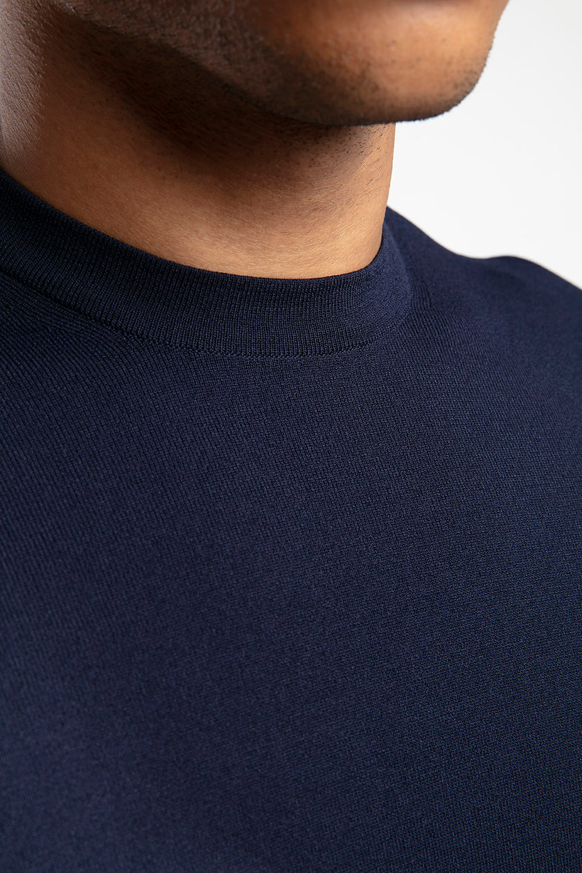 Bisiklet Yaka Düz Triko