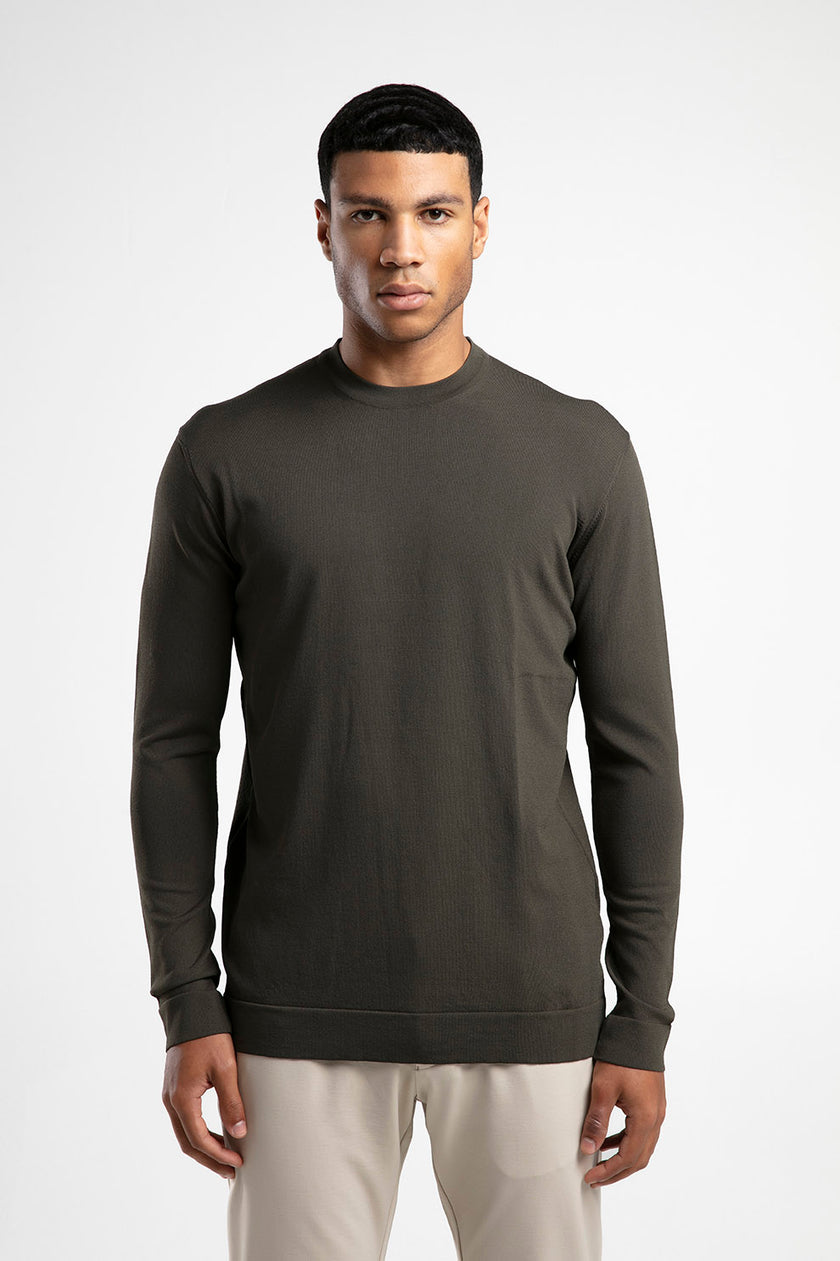 Bisiklet Yaka Düz Triko