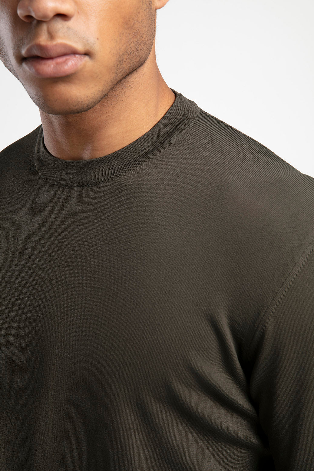 Bisiklet Yaka Düz Triko