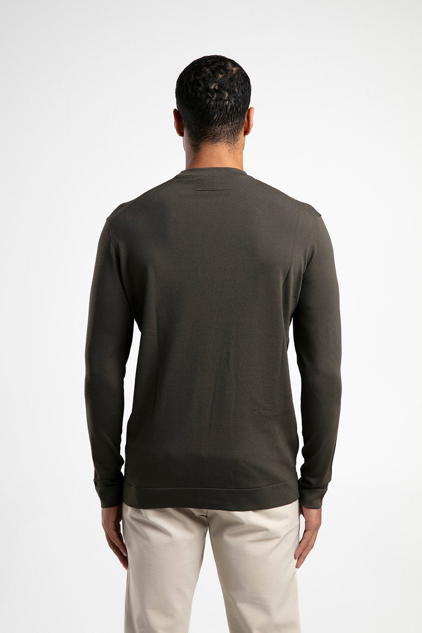 Bisiklet Yaka Düz Triko