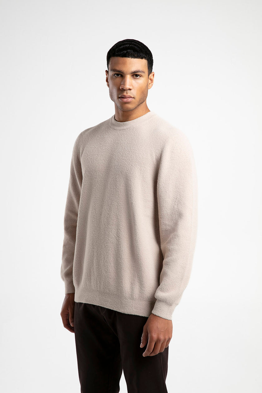 Düz Kesim Bisiklet Yaka Triko