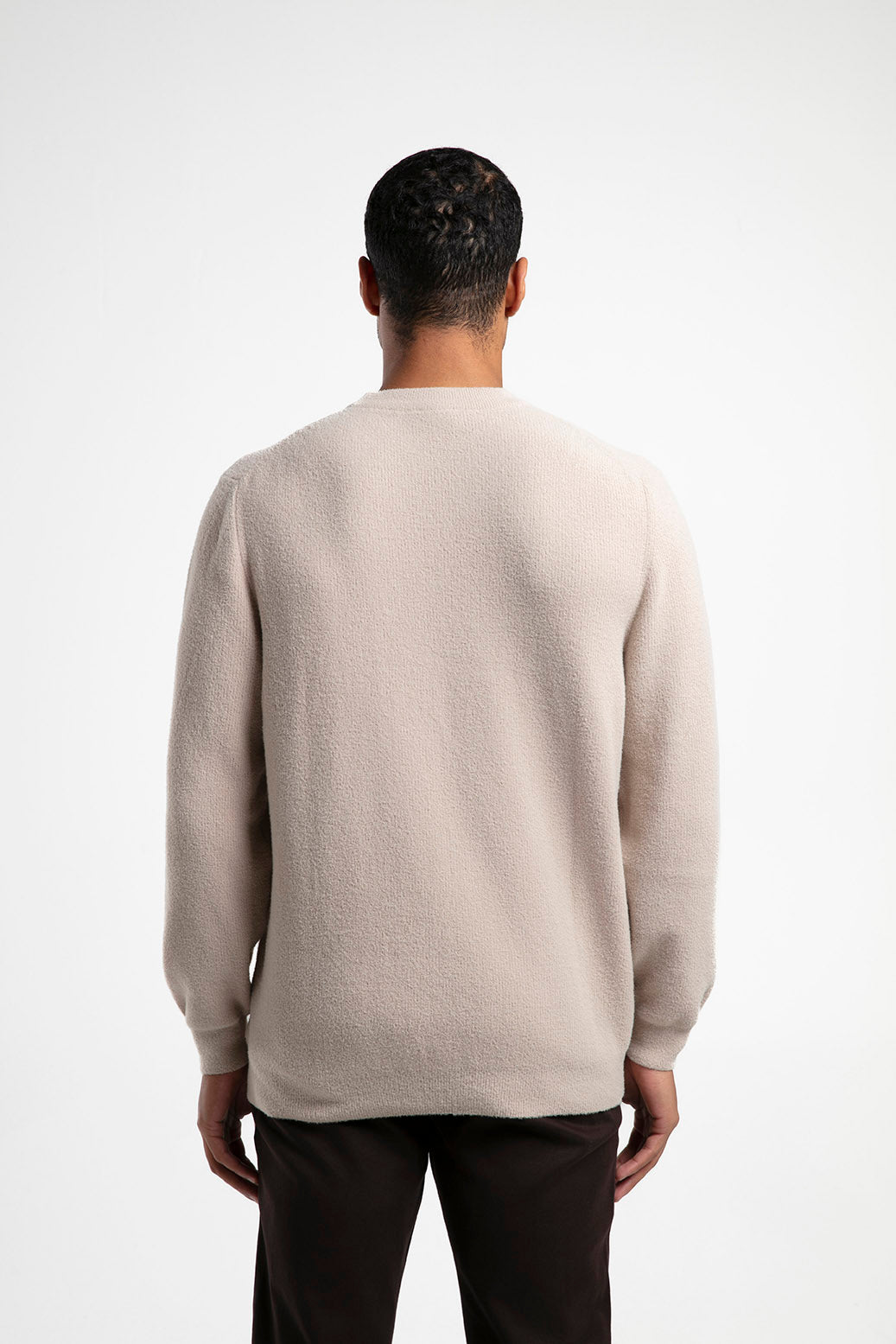 Düz Kesim Bisiklet Yaka Triko