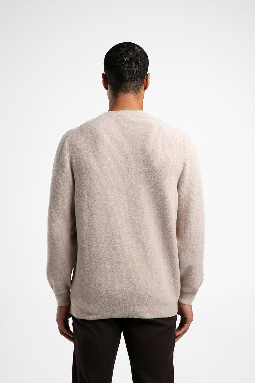 Düz Kesim Bisiklet Yaka Triko