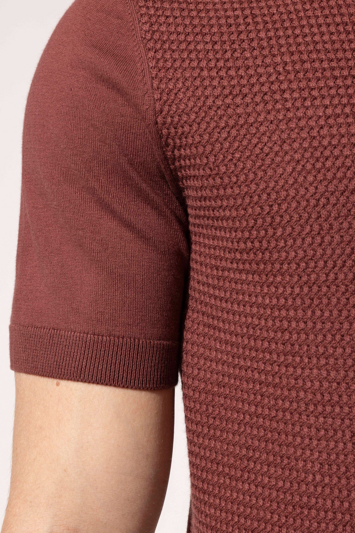 Dokulu Triko Polo Yaka Erkek Tişört