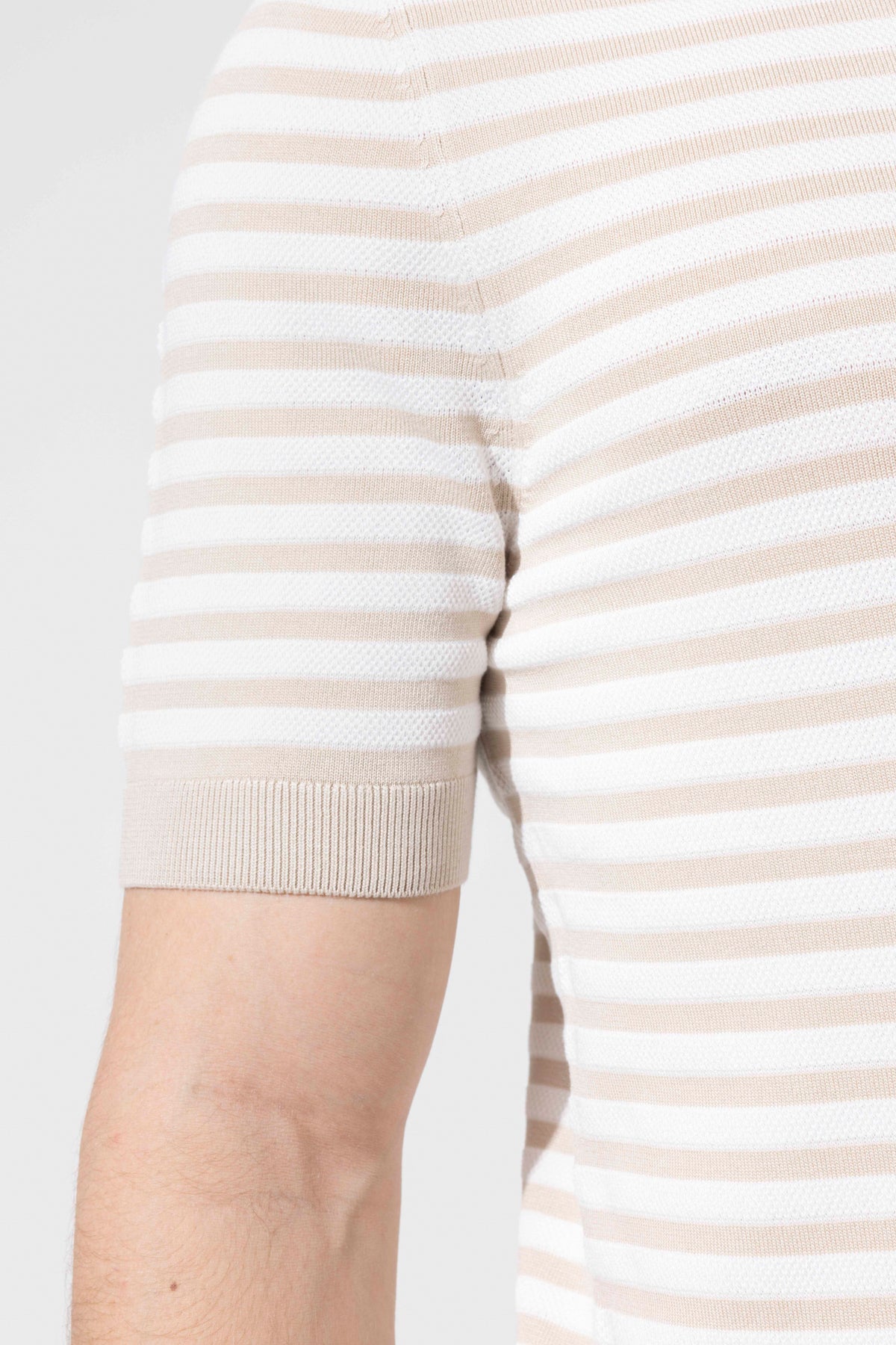 Crew Neck Thin Striped Knitwear