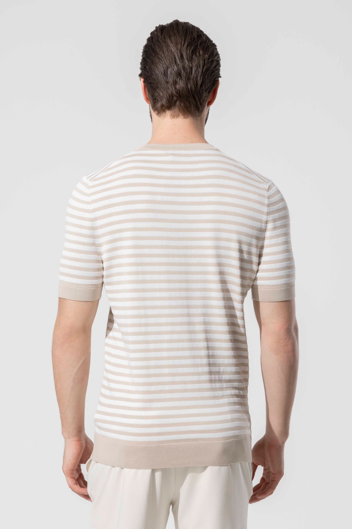 Crew Neck Thin Striped Knitwear
