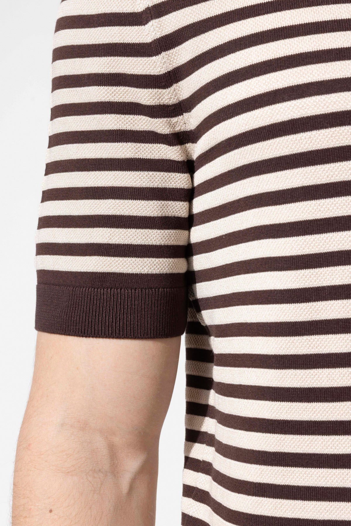 Crew Neck Thin Striped Knitwear