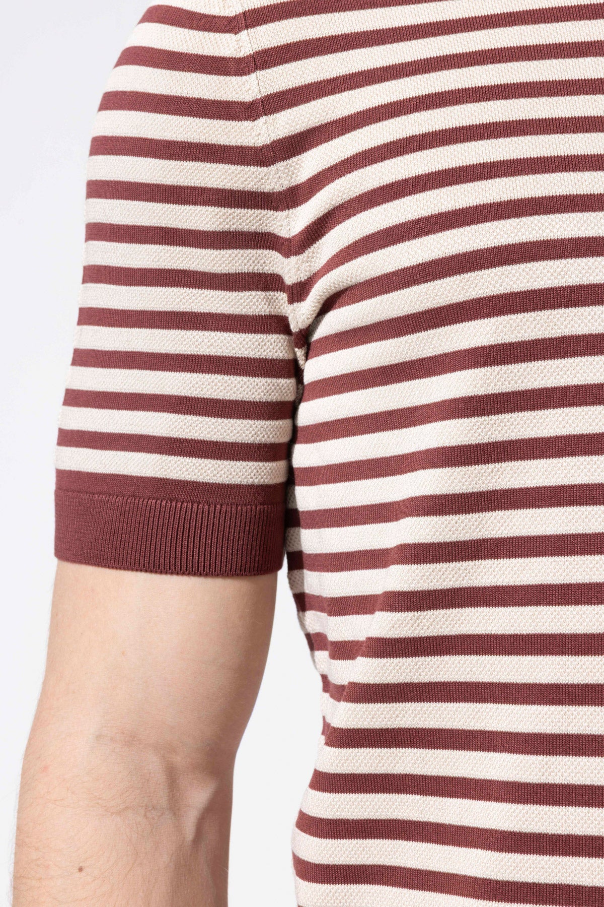 Crew Neck Thin Striped Knitwear