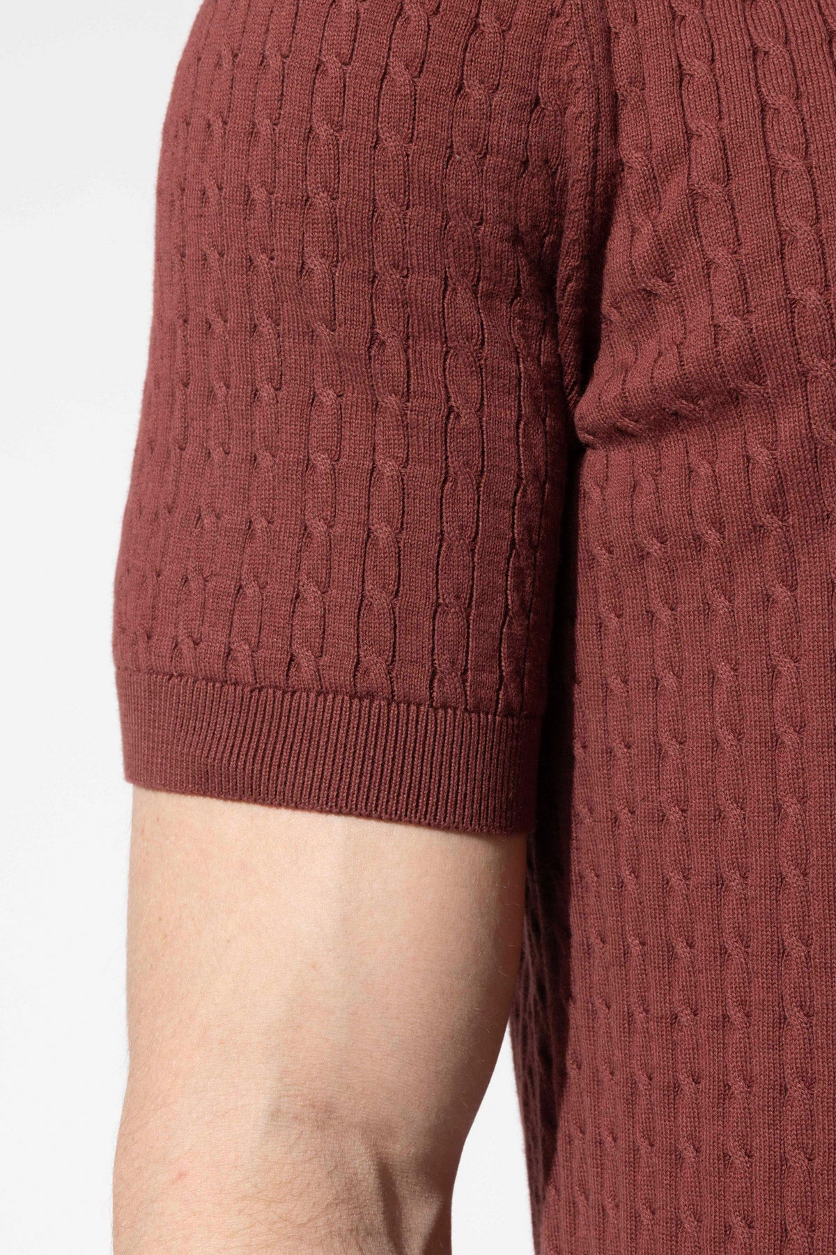 Retro Dokulu Polo Yaka Pamuk Triko Tişört