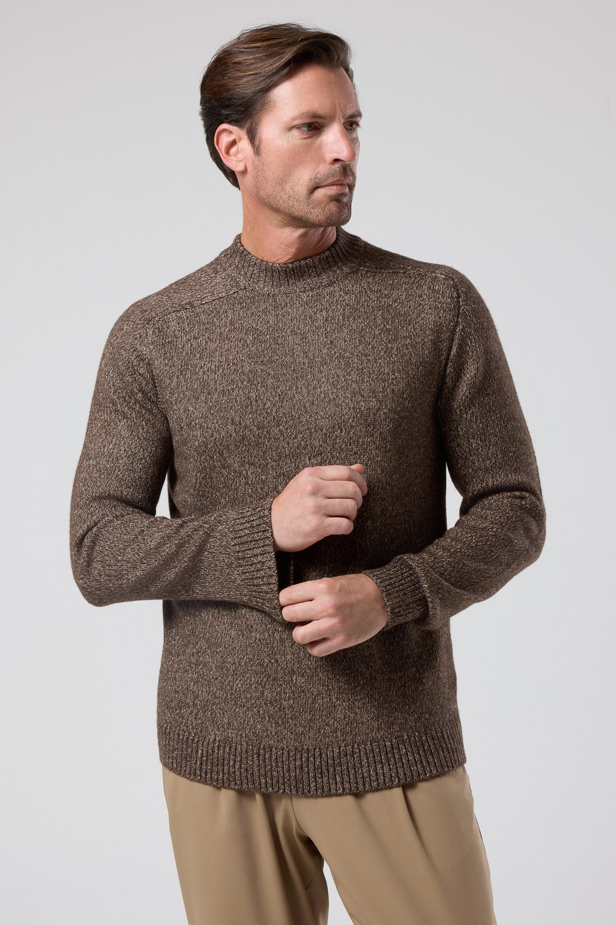 Balıkçı Yaka Dokulu Triko - TV-4102-KHAKI-S - TV-4102-KHAKI-S_1