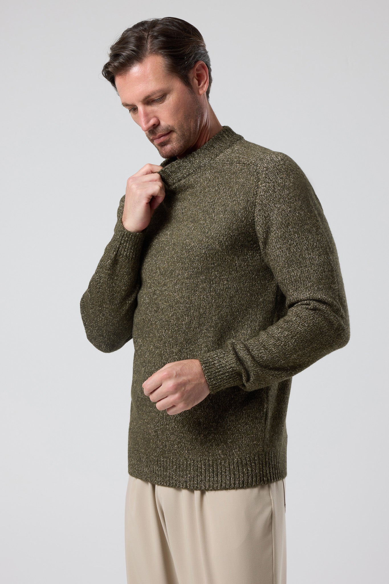 Balıkçı Yaka Dokulu Triko - TV-4102-KHAKI-S - TV-4102-KHAKI-S_21