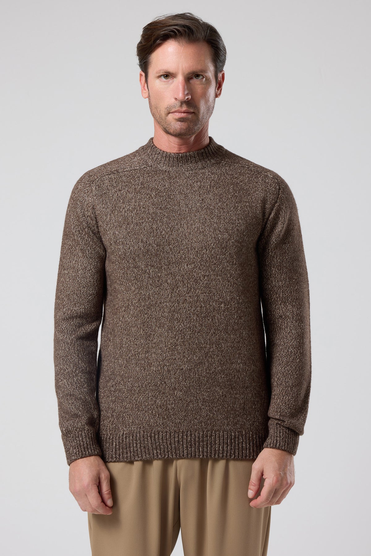 Balıkçı Yaka Dokulu Triko - TV-4102-KHAKI-S