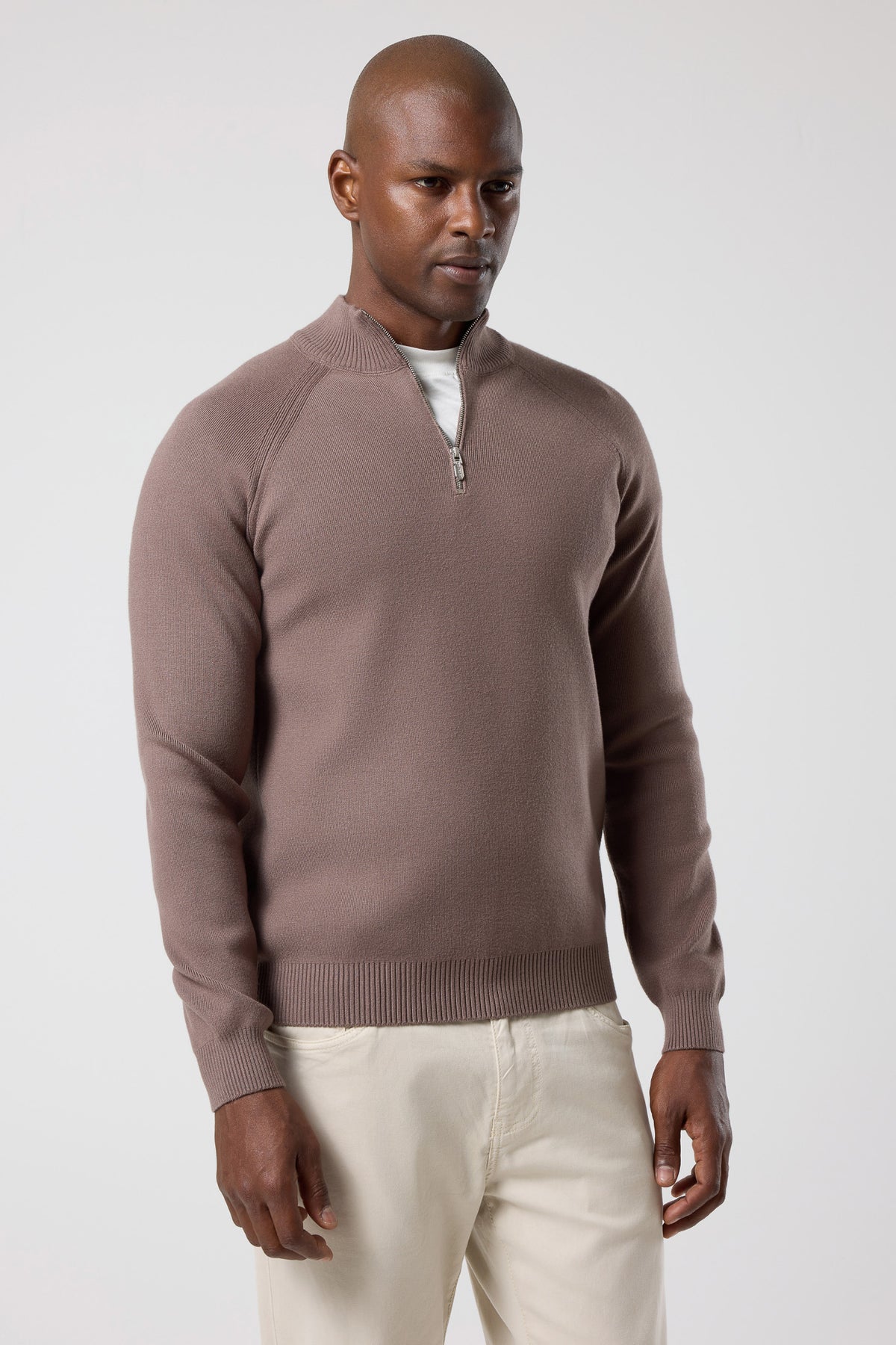Yarım Fermuarlı Dik Yaka Triko - TV-4103-BROWN-S - TV-4103-BROWN-S_34