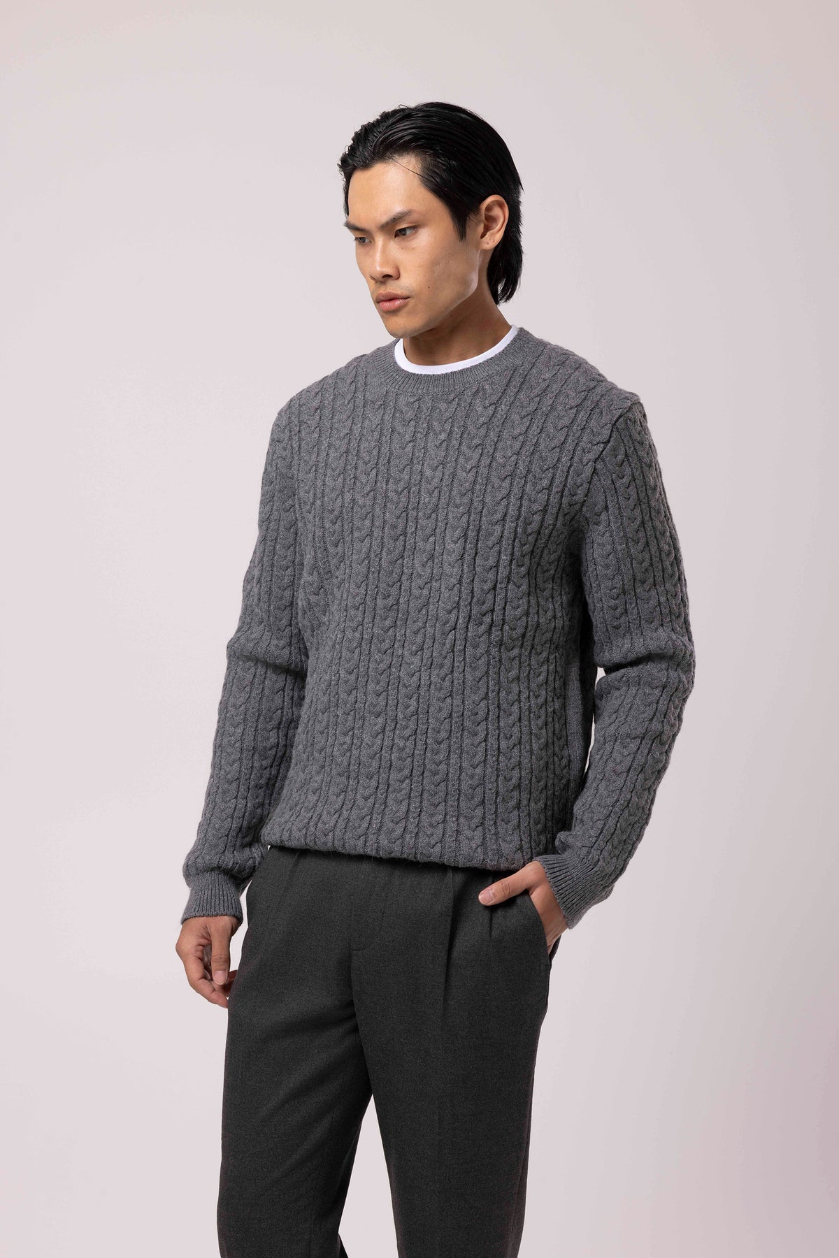Saç Örgü Bisiklet Yaka Triko