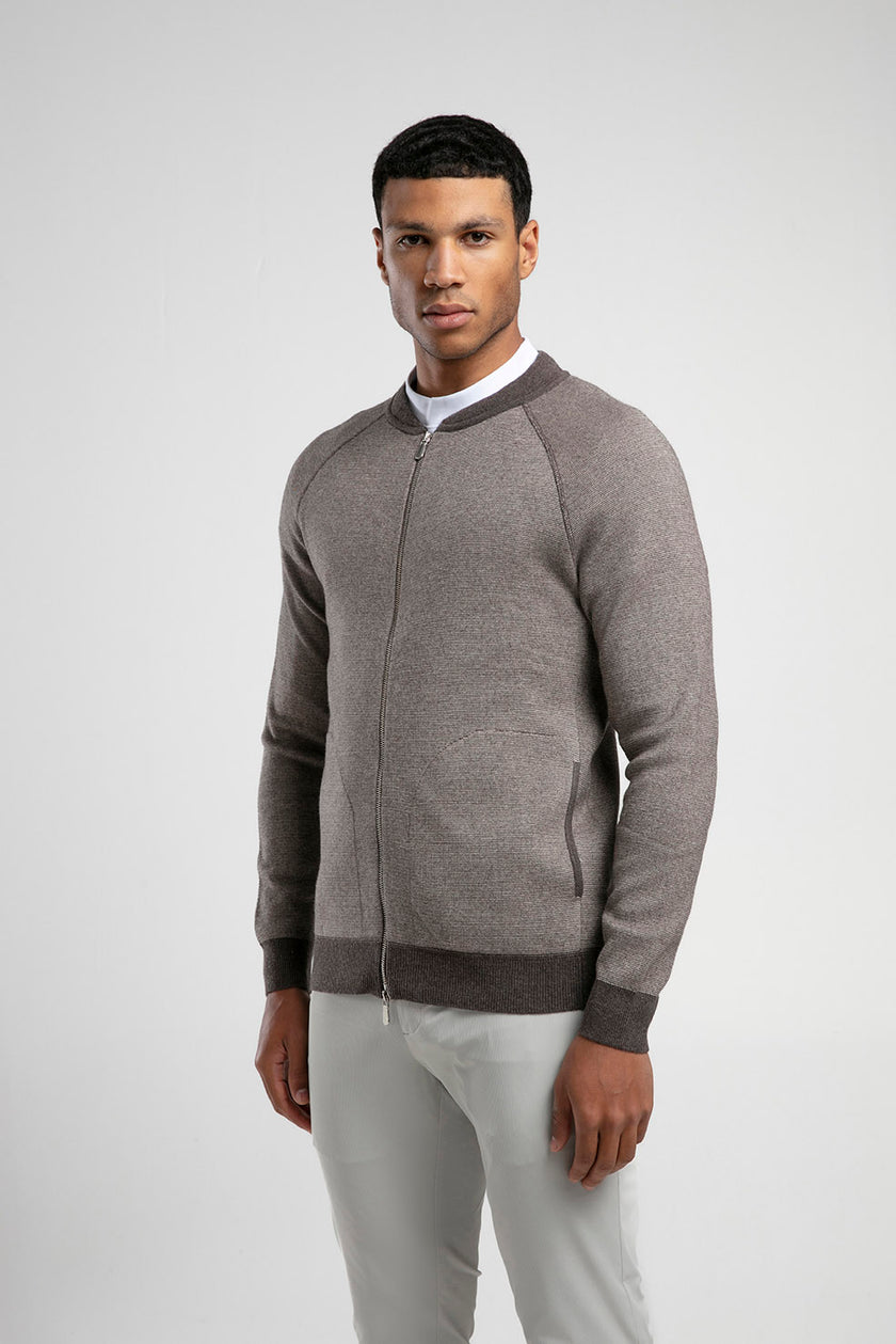 Fermuarlı Raglan Kol Triko