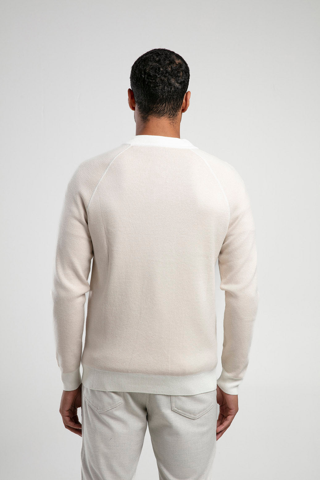Fermuarlı Raglan Kol Triko - Bej