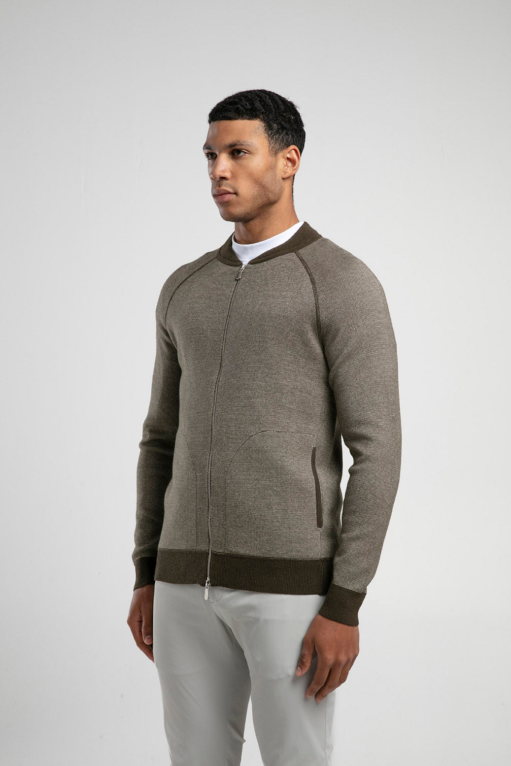 Fermuarlı Raglan Kol Triko