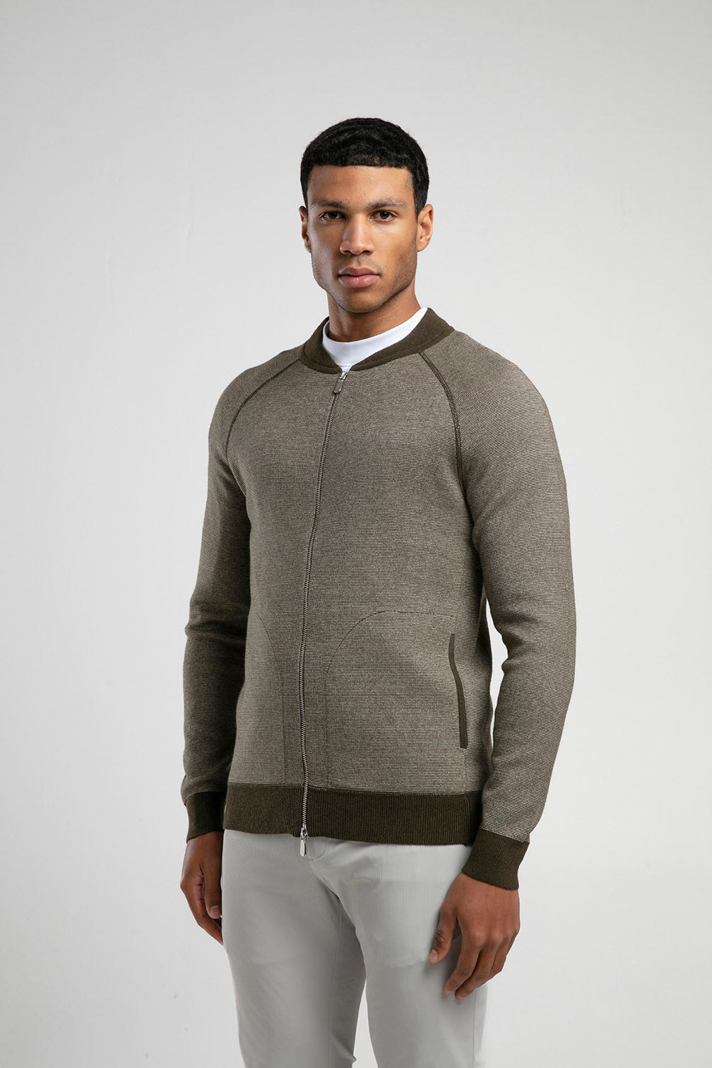 Fermuarlı Raglan Kol Triko