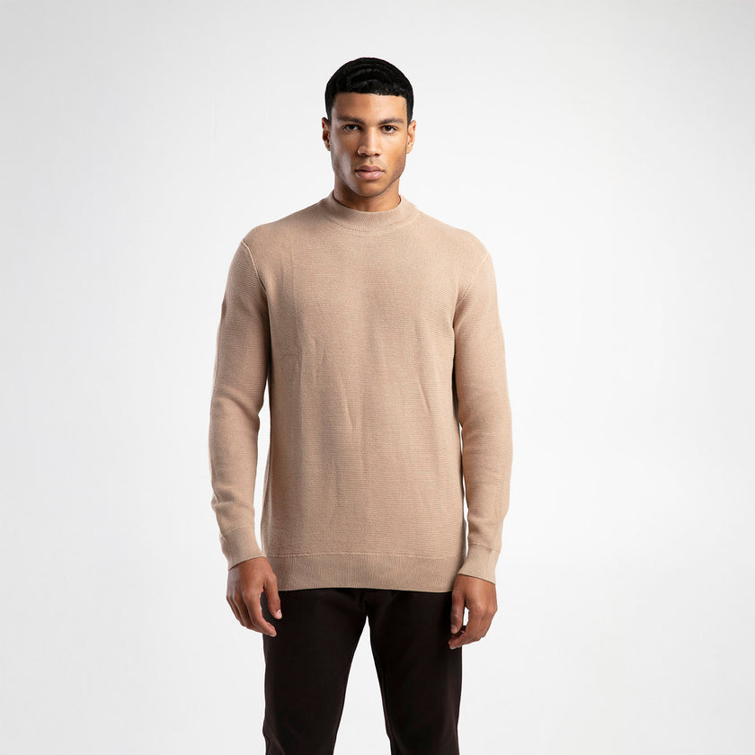 Yarım Balıkçı Yaka Düz Triko