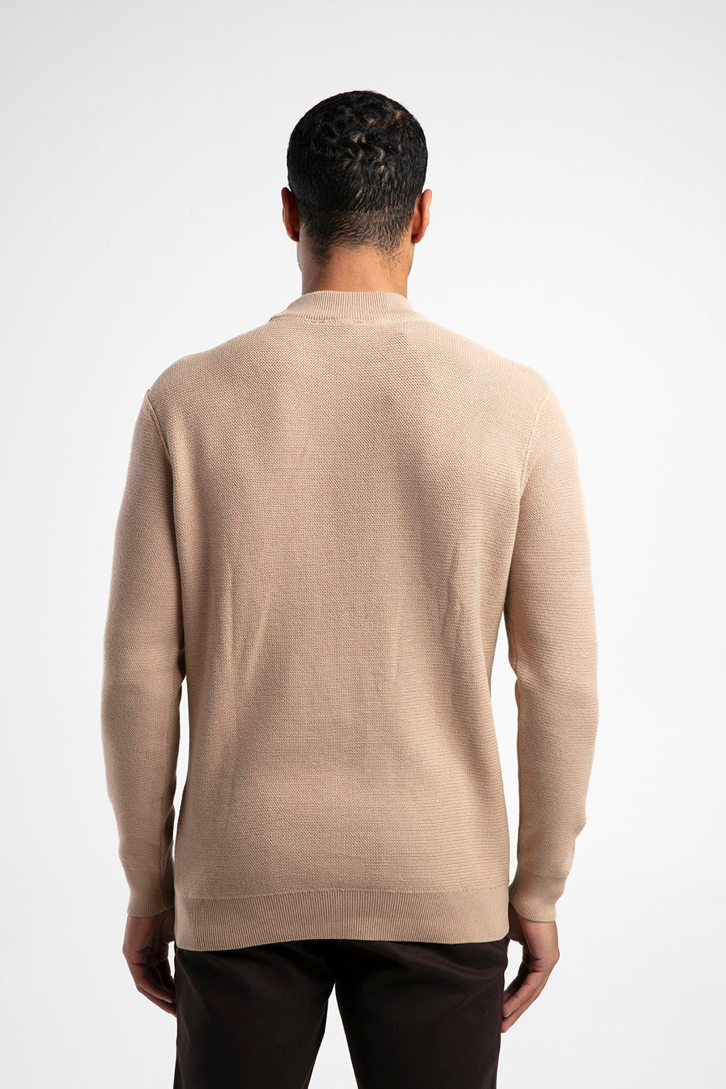 Yarım Balıkçı Yaka Düz Triko