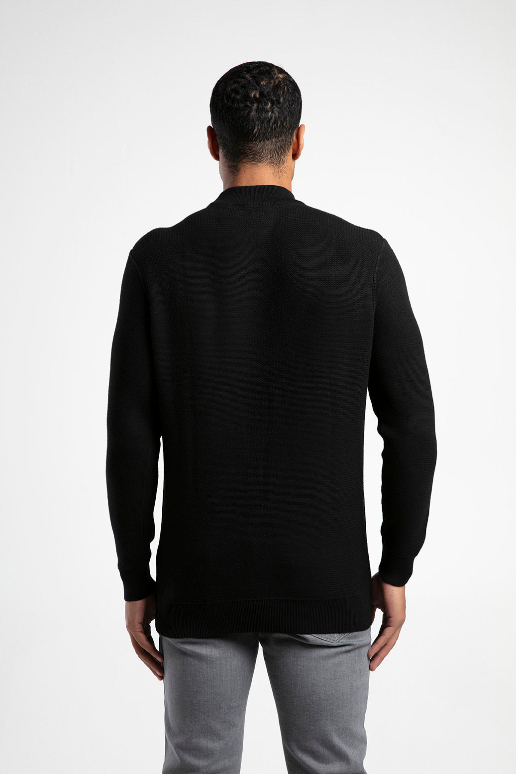 Yarım Balıkçı Yaka Düz Triko