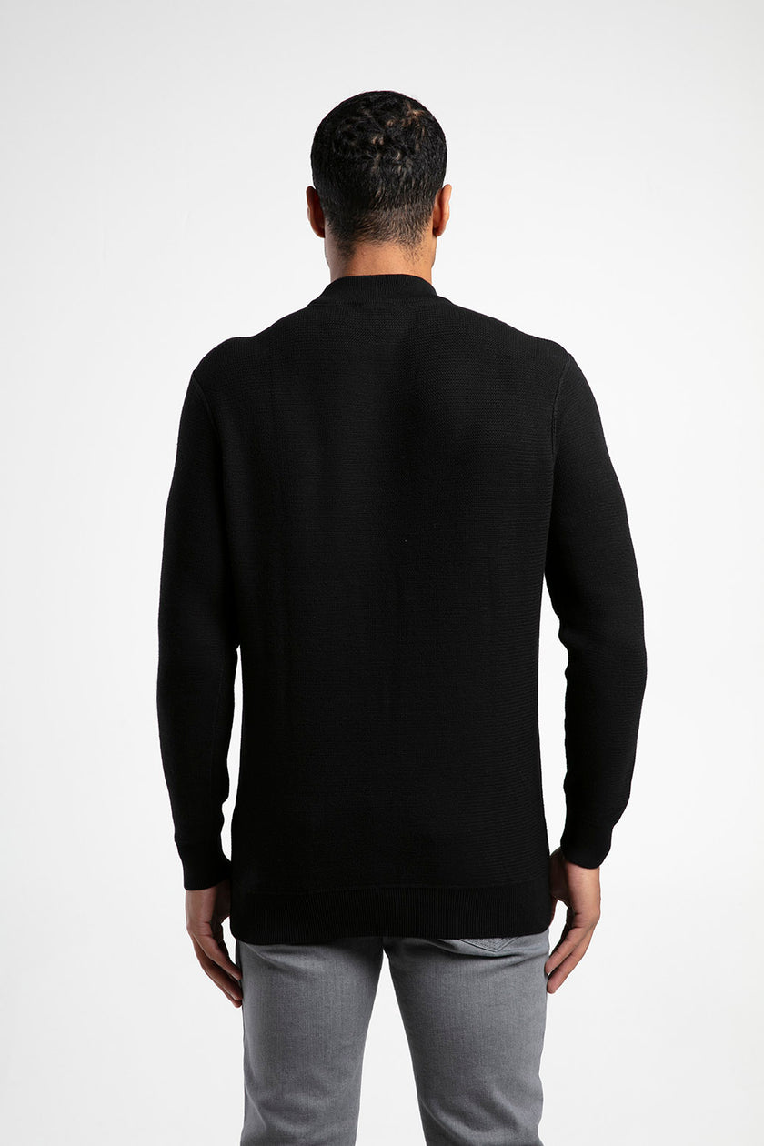 Yarım Balıkçı Yaka Düz Triko