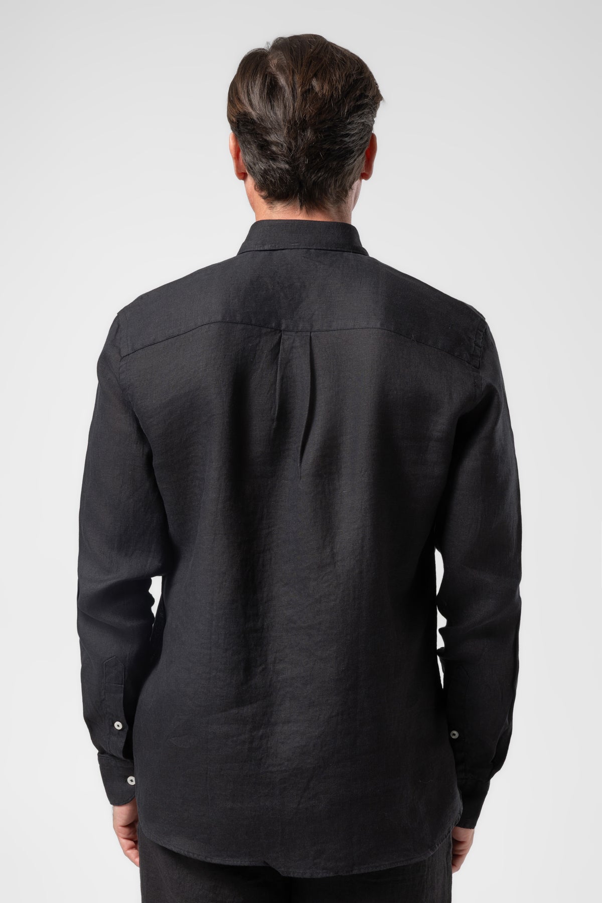 100% Linen Shirt - Black