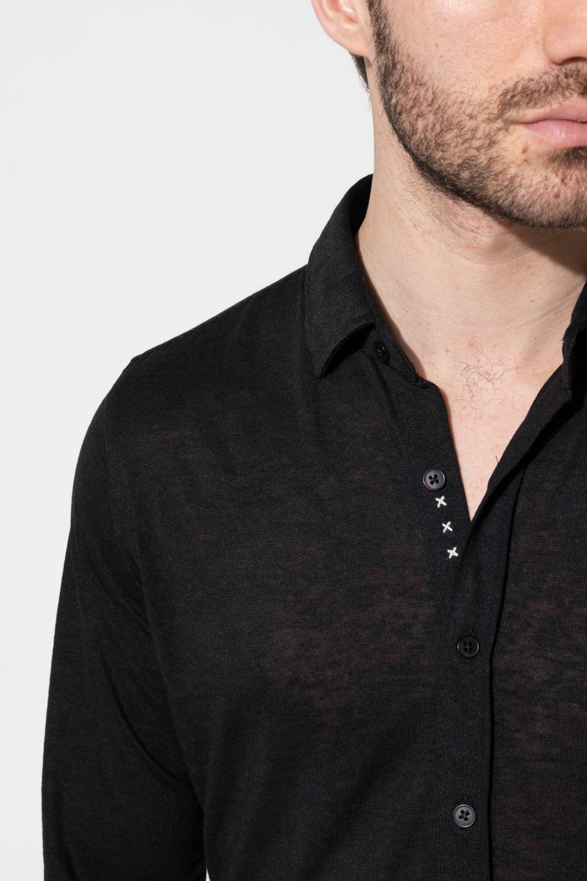 Modern Cut Knitted Texture Shirt