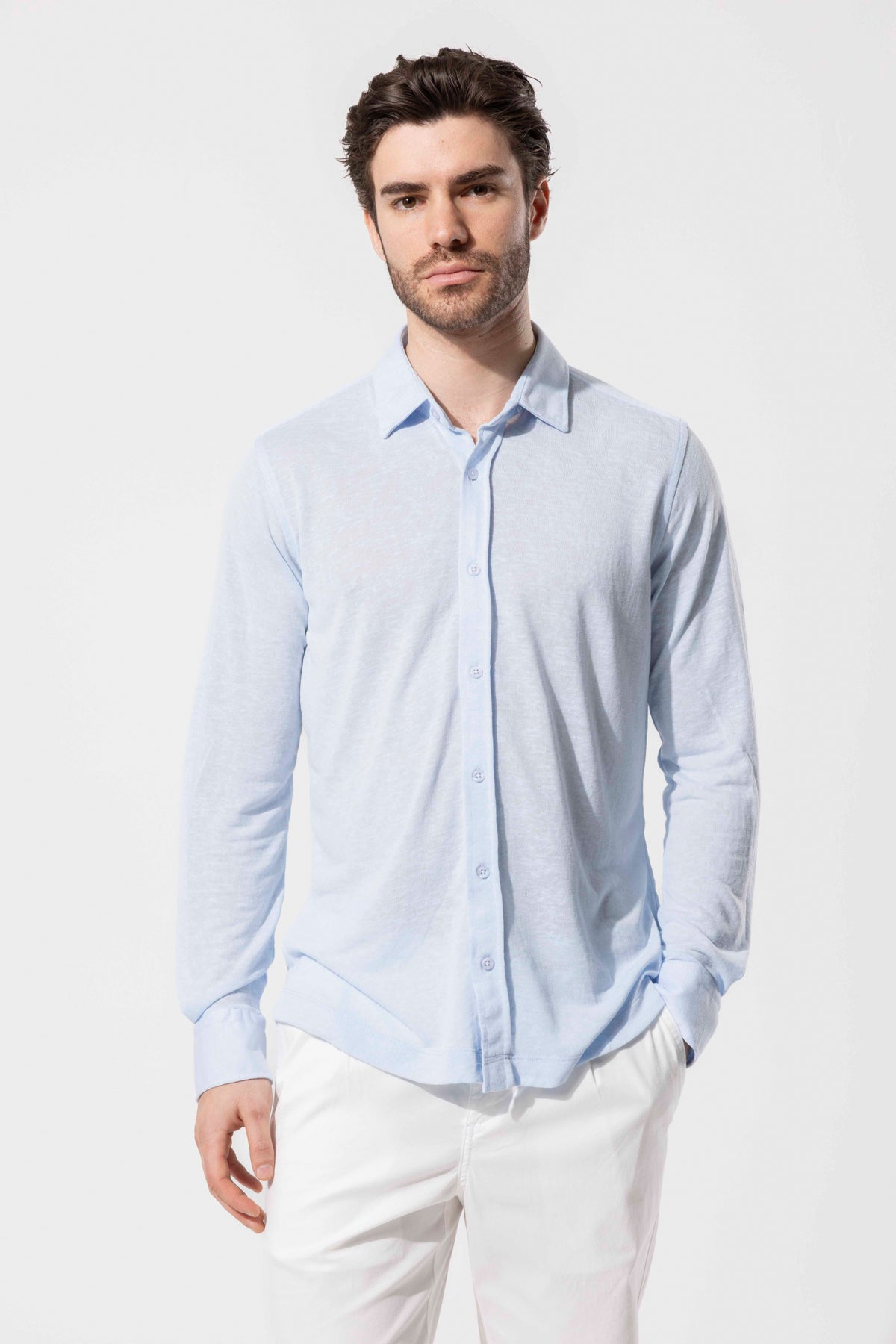 Modern Cut Knitted Texture Shirt